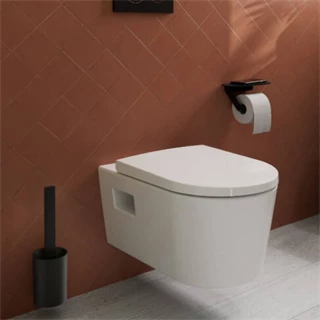 Hansgrohe WallStoris wc papír tartó, polccal, matt fekete 27928670