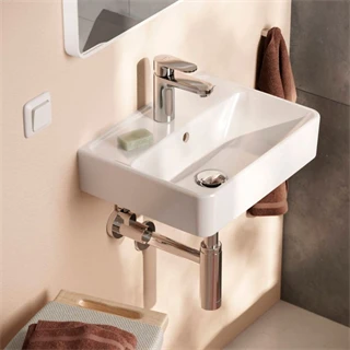 Hansgrohe Xanuia Q Kézmosó 450/340, csapfurattal és túlfolyóval, SmartClean, fehér 61007450