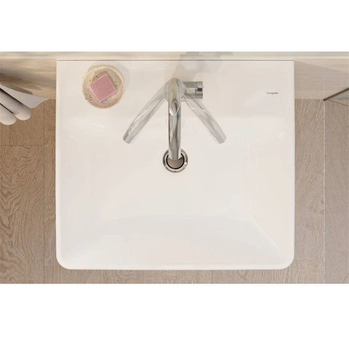Hansgrohe Xanuia Q Kézmosó 500/390, csapfurattal és túlfolyóval, SmartClean, fehér 61008450