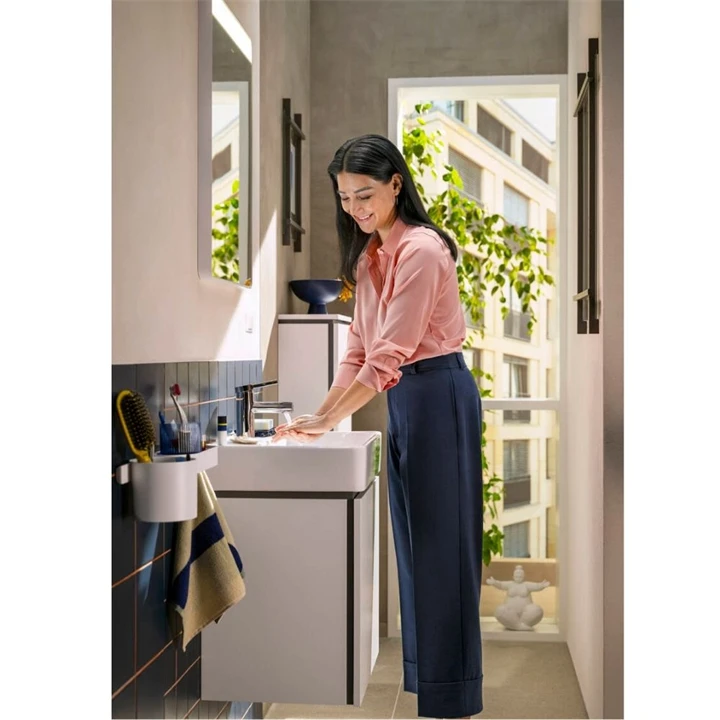 Hansgrohe Xanuia Q Kézmosó 500/390, csapfurattal és túlfolyóval, SmartClean, fehér 61008450