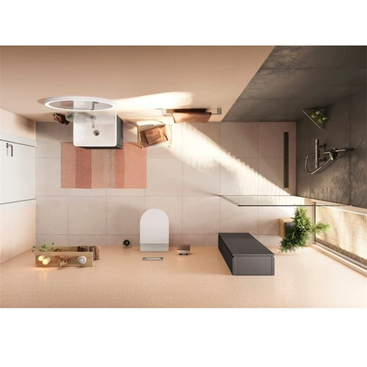Hansgrohe Xanuia Q Kézmosó 500/390, csapfurattal és túlfolyóval, SmartClean, fehér 61008450