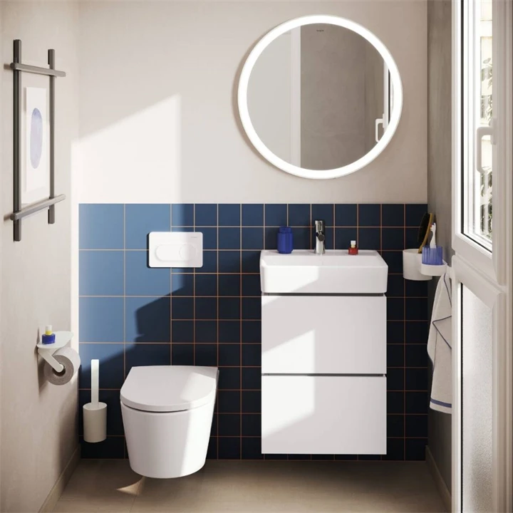 Hansgrohe Xanuia Q Kézmosó 500/390, csapfurattal és túlfolyóval, SmartClean, fehér 61008450