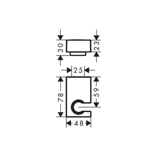 Hansgrohe zuhanytartó Porter E, matt fekete 28387670