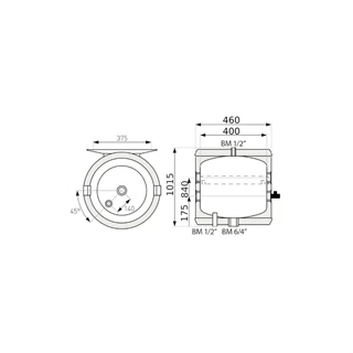HEIZER PUFFER TART. 100L PUSE100 FALI +SZIG 460*1015MM HEIZER PUFFER TART. 100L PUSE100 FALI +SZIG 460*1015MM