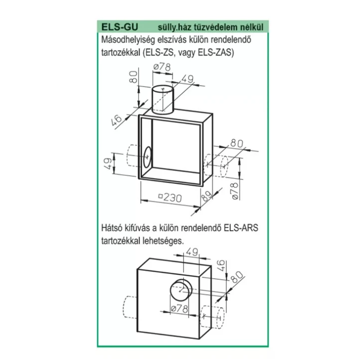 Helios ELS-GU falon belüli ventilátorház H00008111