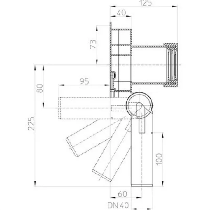 HL vizelde szifon 40 mm Keramag Jolyhoz elfordítható HL432/40 HL vizelde szifon 40 mm Keramag Jolyhoz elfordítható HL432/40