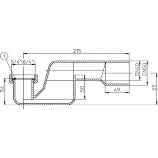 HL kádszifon 5/4"-50 HL500N-5/4