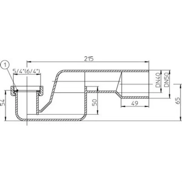 HL kádszifon 5/4"-50 HL500N-5/4
