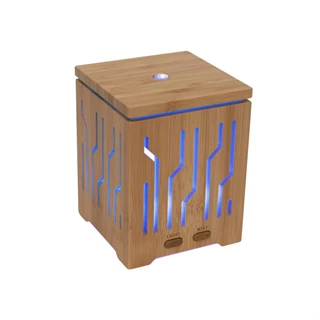 Somogyi Home aromadiffúzor, ultrahangos hidegpárásító, bambusz alap/fedél, 200ml, színváltás AD 200