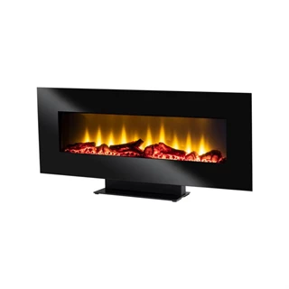 Somogyi Home falra szerelhető/talpra állítható elektromos látványkandalló, 900W/1800W, heti prog., távir., fekete FKK 24