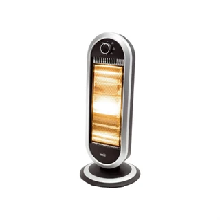 Somogyi Home álló elektromos halogén hősugárzó fűtőtest, 400W/800W/1200W, oszcillálás, fekete/ezüst FK 231