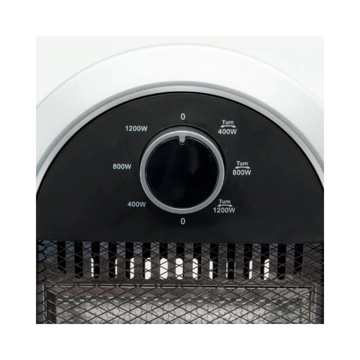 Somogyi Home álló elektromos halogén hősugárzó fűtőtest, 400W/800W/1200W, oszcillálás, fekete/ezüst FK 231