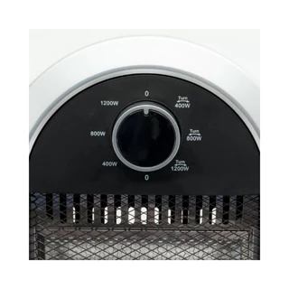 Somogyi Home álló elektromos halogén hősugárzó fűtőtest, 400W/800W/1200W, oszcillálás, fekete/ezüst FK 23
