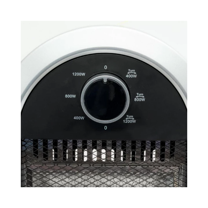 Somogyi Home álló elektromos halogén hősugárzó fűtőtest, 400W/800W/1200W, oszcillálás, fekete/ezüst FK 23