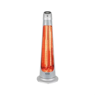 Somogyi Home álló elektromos karbon és halogén kombinált fűtőtest, 1200W/1200W, IPX4 védelem, távir., ezüst FK 252