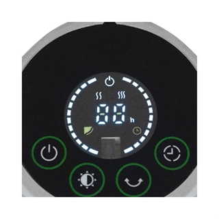 Somogyi Home álló elektromos karbon és halogén kombinált fűtőtest, 1200W/1200W, IPX4 védelem, távir., ezüst FK 252