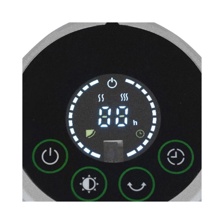 Somogyi Home álló elektromos karbon és halogén kombinált fűtőtest, 1200W/1200W, IPX4 védelem, távir., ezüst FK 252