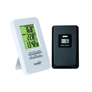 Somogyi Home vezeték nélküli külső-belső hőmérő ébr.órával, 60 m hatótáv., külső jeladó, max./min. ért. kijelzése HC 11