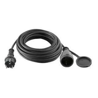 SOMOGYI HOME hosszabbító gumikábel, 25 méter, H07RN-F, zárófedéllel, max. 3500 W, IP44, fekete NV725BK