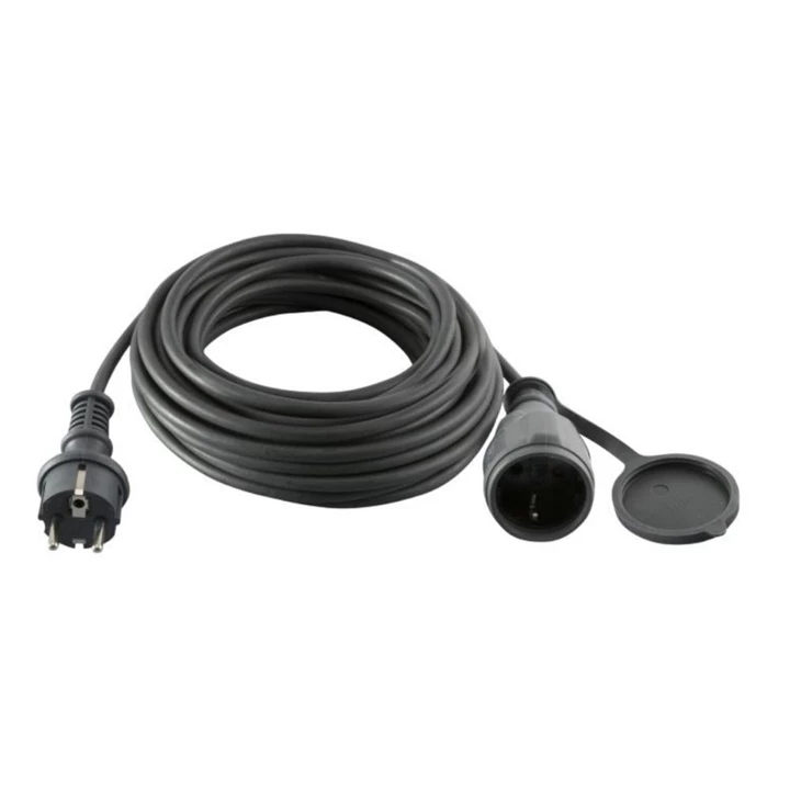 SOMOGYI HOME hosszabbító gumikábel, 25 méter, H07RN-F, zárófedéllel, max. 3500 W, IP44, fekete NV725BK