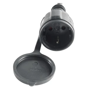 SOMOGYI HOME hosszabbító gumikábel, 25 méter, H07RN-F, zárófedéllel, max. 3500 W, IP44, fekete NV725BK
