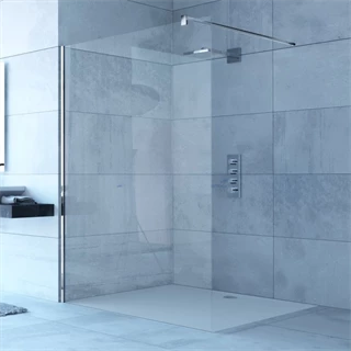 Hüppe x-one walk-in válaszfal 890-905x2000 mm/8mm keresztmerevítővel NX1702.069.322