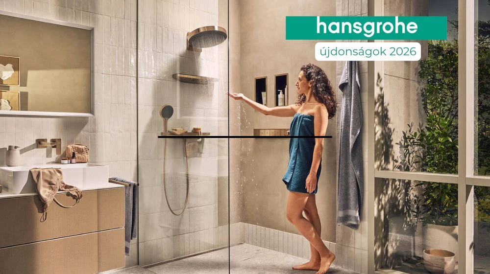 Hansgrohe újdonságok 2026 – innovációk a zuhanyoktól az okos WC-kig