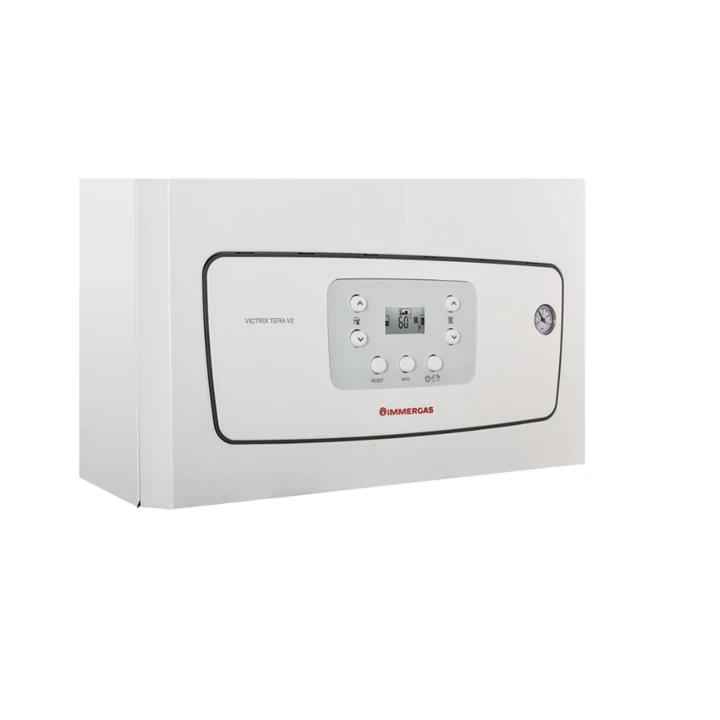 Immergas A Victrix TERA V2 28 fali készülék 24,0 kW teljesítménnyel képes fűteni, 28,0 kW teljesítménnyel átfolyós rends