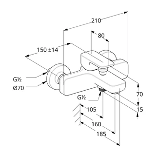 Kludi RENON kád/zuhanycsap 426910575