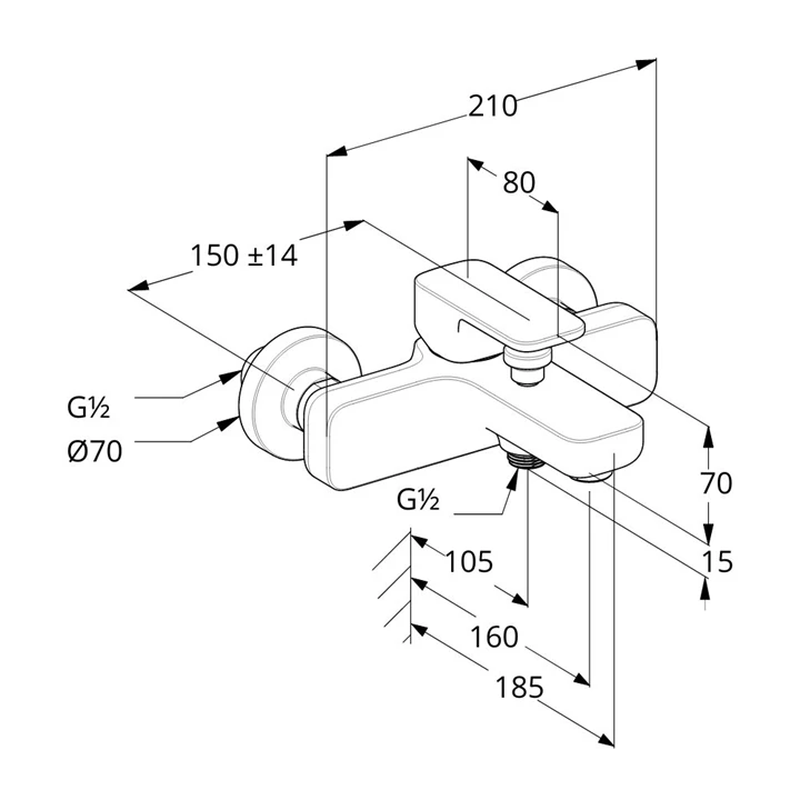 Kludi RENON kád/zuhanycsap 426910575