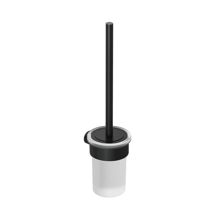 Kludi VELA R falra szerelhető WC kefe garnitúra, matt fekete 5897439 Kludi VELA R falra szerelhető WC kefe garnitúra, matt fekete 5897439