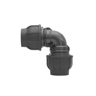 Gebo KPE könyök 90° két végén szorítógyűrűs 32 mm 130832