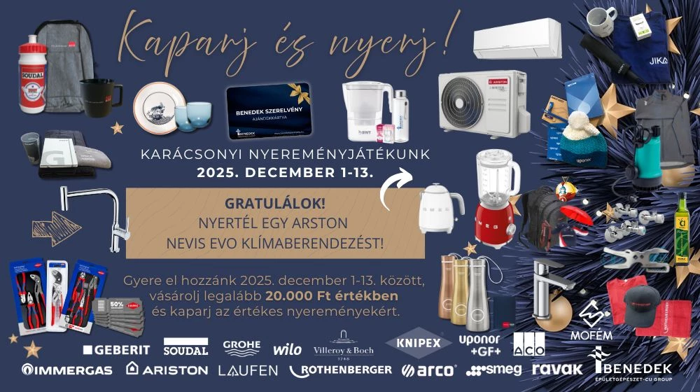 Karácsonyi ajándékeső a Benedek Szerelvénynél – „Kaparj és nyerj!” meglepetések várnak!