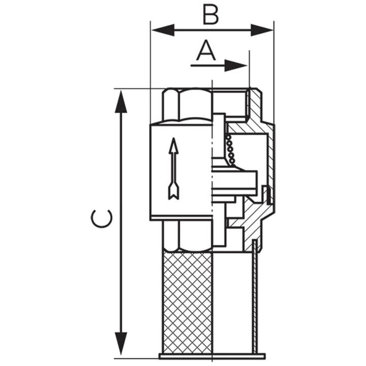 Ferro lábszelep 1" K22