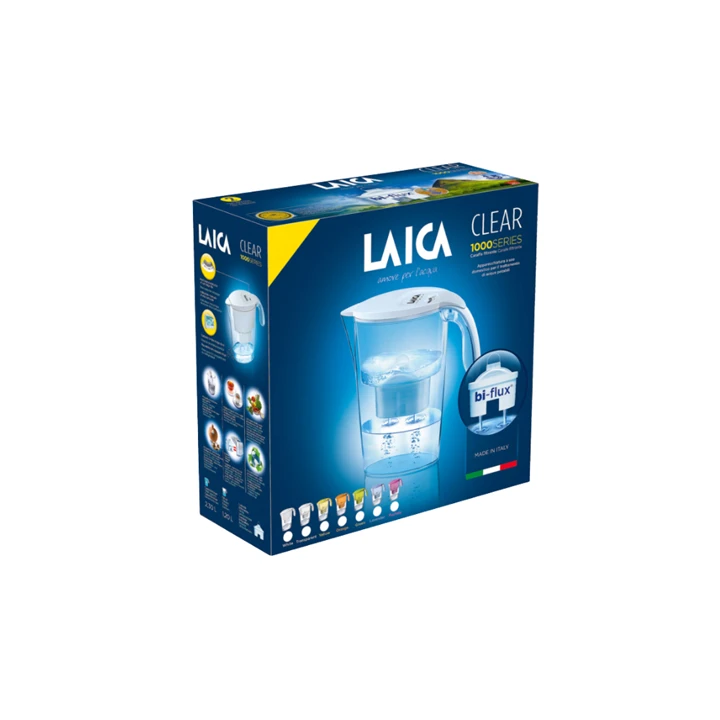 Laica Clear Line fehér vízszűrő kancsó 1 db bi-flux univerzális szűrőbetéttel J11AB