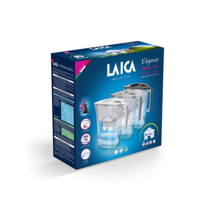 Laica Prime Line Elegance Ivory  fehér vízszűrő kancsó elektronikus kijelzővel J51CA04