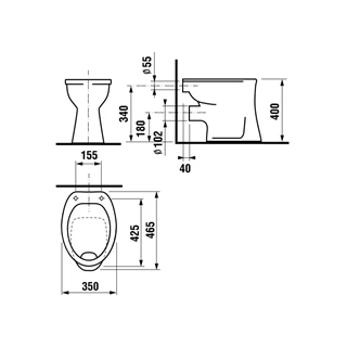Jika DINO hátsó kifolyású álló WC H8220000000001 Jika DINO hátsó kifolyású álló WC H8220000000001