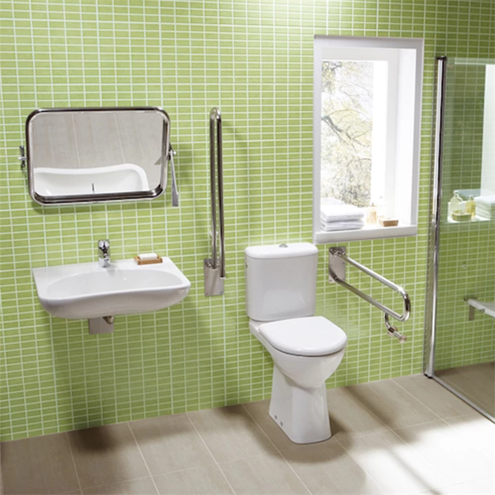 Jika Mio akadálymentes mosdó, 640x550 mm, csaplyukkal, túlfolyó nélkül középen fúrt H8137140001041