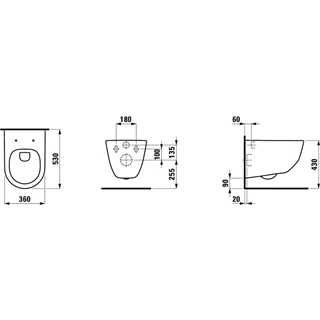 Laufen PRO Fali WC pack, rimless, mélyöblítésű, ülőke és tető, lecsapódásgátló mechanizmussal, fehér H8669570000001 Laufen PRO Fali WC pack, rimless, mélyöblítésű, ülőke és tető, lecsapódásgátló mechanizmussal, fehér H8669570000001