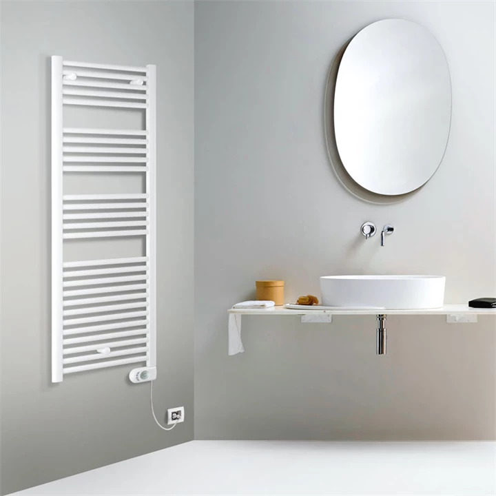 Lazzarini El Cortina Evo törölközőszárító radiátor, egyenes, fehér 480x1375 mm 388168