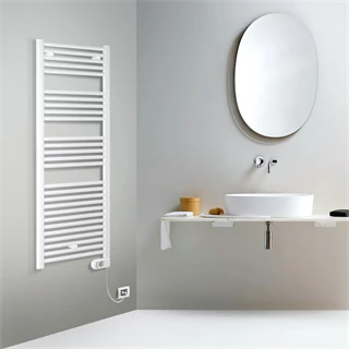 Lazzarini El Cortina Evo törölközőszárító radiátor, egyenes, fehér 480x920 mm 388167