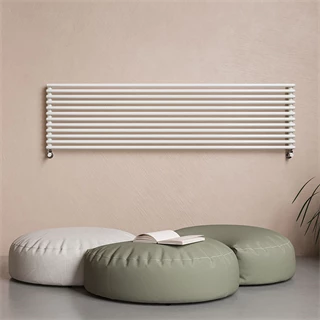 Lazzarini Messina nappali radiátor, szimpla, egyenes, megfordítható, fehér 650mm x8tag 389641