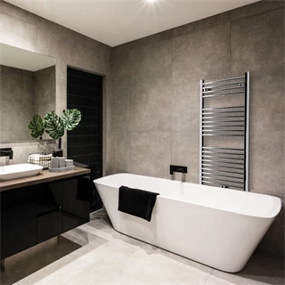 Lazzarini Sanremo törölközőszárító radiátor, egyenes, króm 600x1110 mm 386494