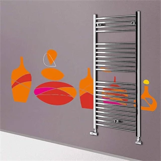 Lazzarini Sanremo törölközőszárító radiátor, egyenes, króm 600x1703 mm 386502