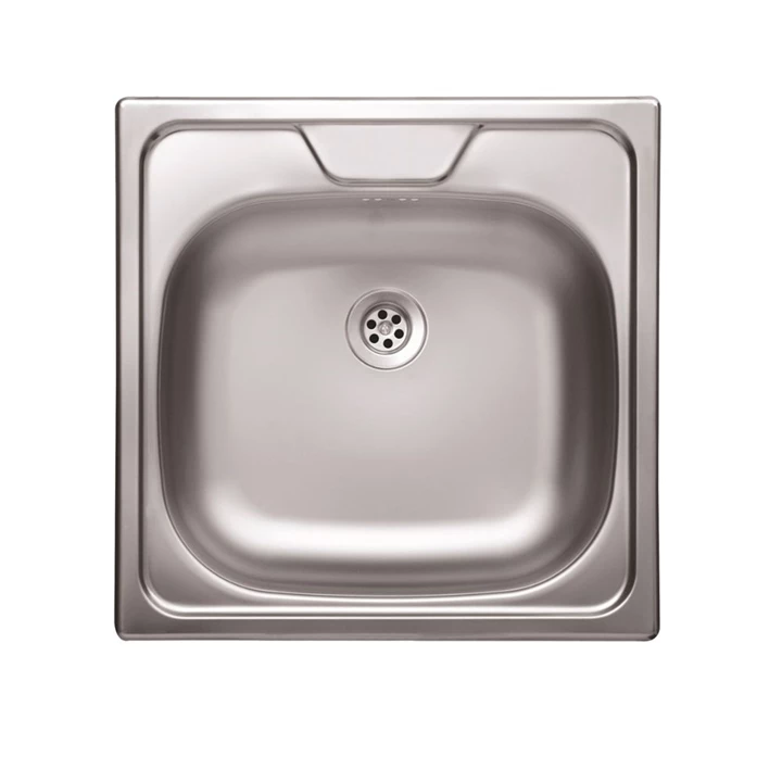 Blanco Rozsdamentes acél panel mosogató, egymedencés, natúr, középső csaplyukkal, 1 1/2" lefolyógarnitúrával N-144K