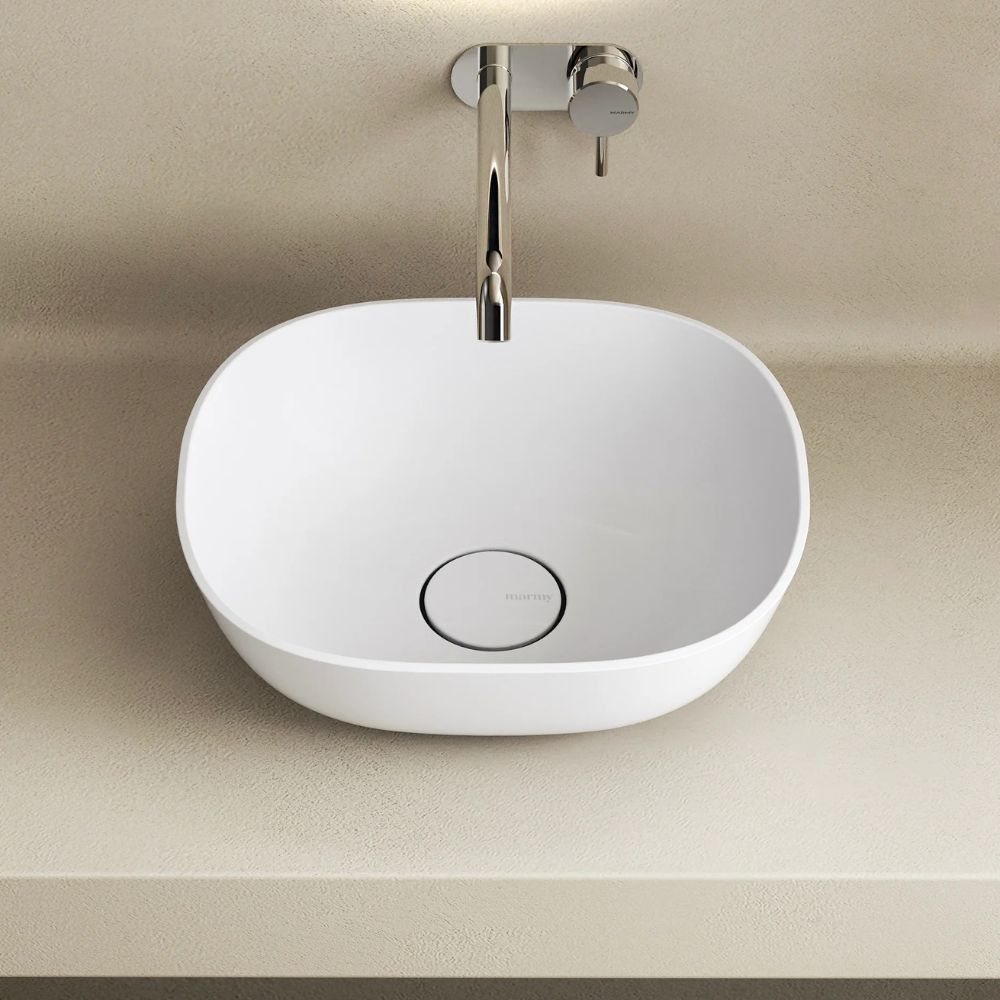 Marmy CARRARA "M" 40x35 mosdó, fényes fehér 630116041018