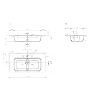 Marmy CREMONA 80x46 mosdó, fényes fehér 807245081110