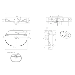 Marmy CRISTINA 63*43*10,5cm falra szerelhető 622914061118