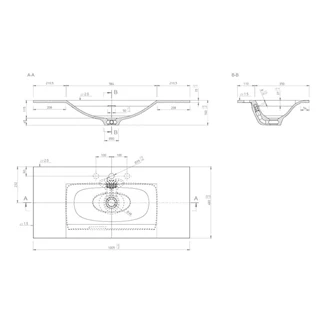 Marmy CRYSTAL 100x46 mosdó,fényes fehér 807720101110