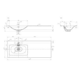 Marmy CRYSTAL 120x46  mosdó, balos 80 7725 12 31 10